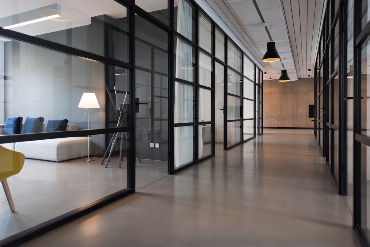 Modern support office workspace